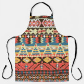 Kleurrijke Azteken: vogels, bloemen patroon. Schort (Voorkant)