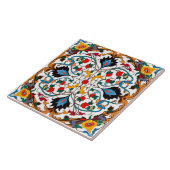 Kleurrijke Azulejo stijl keramische Tegel. Tegeltje (Zijkant)