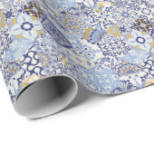 Kleurrijke Azulejos tegels: handgetekend patroon. Cadeaupapier (Rol Hoek)