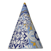 Kleurrijke Azulejos tegels: handgetekend patroon. Feesthoedjes (Rechts)