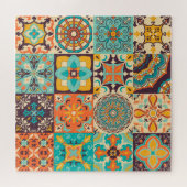 Kleurrijke Azulejos Traditionele Tegels Set Legpuzzel (Horizontaal)