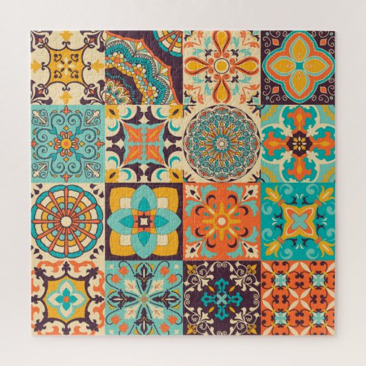 Kleurrijke Azulejos Traditionele Tegels Set Legpuzzel (Verticaal)