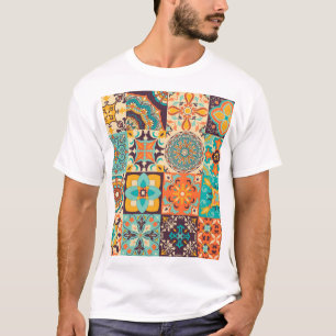 Kleurrijke Azulejos Traditionele Tegels Set T-shirt