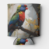 Kleurrijke baars: een regenboog Loriket in de boom Blikjeskoeler (Voorkant)