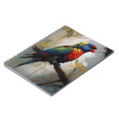 Kleurrijke baars: een regenboog Loriket in de boom Notitieboek (Linkerzijde)