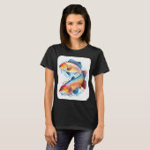 Kleurrijke baars t-shirt (Voorkant volledig)