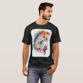 Kleurrijke baars t-shirt (Voorkant volledig)