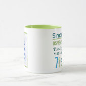 Kleurrijke Baby Boy Foto Geboorterecord Eenvoudig Mok (Midden)