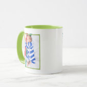 Kleurrijke Baby Boy Foto Geboorterecord Eenvoudig Mok (Voorkant links)