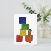 kleurrijke baby briefkaart (Staand voorkant)