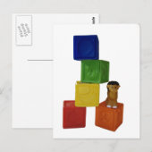 kleurrijke baby briefkaart (Voorkant / Achterkant)