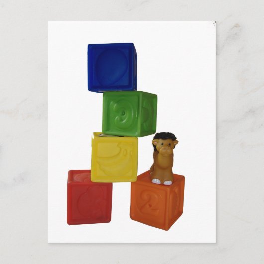 kleurrijke baby briefkaart (Voorkant)
