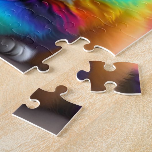 Kleurrijke Baby Cat Legpuzzel (Zijkant)