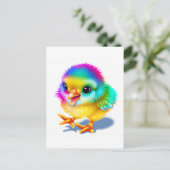 Kleurrijke Baby Chicken Briefkaart (Staand voorkant)