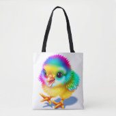 Kleurrijke Baby Chicken Tote Bag (Voorkant)