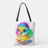 Kleurrijke Baby Chicken Tote Bag (Achterkant)