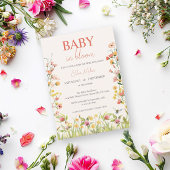 Kleurrijke Baby in Bloom Wildflower Baby shower Kaart