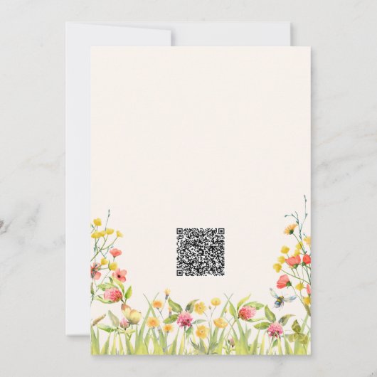 Kleurrijke Baby in Bloom Wildflower Baby shower Kaart (Achterkant)