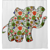 Kleurrijke Baby Olifant Douchegordijn (Voorkant)