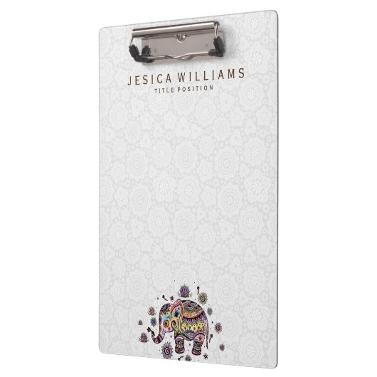 Kleurrijke Baby olifant illustratie Klembord (Links)