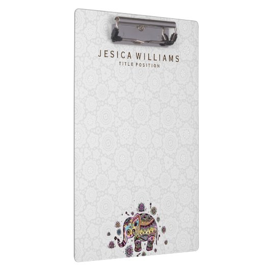 Kleurrijke Baby olifant illustratie Klembord (Rechts)