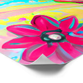 Kleurrijke baby paarden nursery speelse boerderij  poster (Hoek)