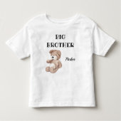 Kleurrijke Baby shower Big Brother 2T naar 5-6T Bo Kinder Shirts (Voorkant)