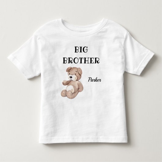 Kleurrijke Baby shower Big Brother 2T naar 5-6T Bo Kinder Shirts (Voorkant)