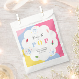 Kleurrijke Baby shower Klaar voor Pop Bedankzakje