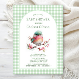 Kleurrijke Baby Shower met Vogels Kaart