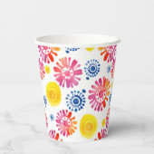 Kleurrijke Baby shower Mexicaanse Fiesta Papieren Bekers (Achterkant)