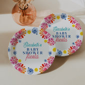 Kleurrijke Baby shower Mexicaanse Fiesta Papieren Bordje