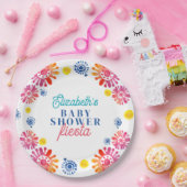 Kleurrijke Baby shower Mexicaanse Fiesta Papieren Bordje (Feest)