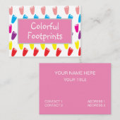 Kleurrijke Baby-voetafdruk Visitekaartje (Voorkant / Achterkant)