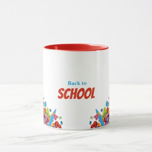 Kleurrijke Back to School Coffee Mok (Midden)