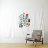 Kleurrijke Back to School illustratie Wandkleed (In Situ (horizontaal))