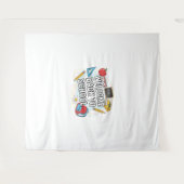 Kleurrijke Back to School illustratie Wandkleed (Voorkant (horizontaal))