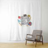 Kleurrijke Back to School illustratie Wandkleed (In situ)