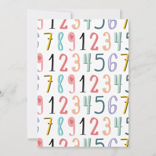 Kleurrijke Back to School Party Moderne tekst Kaart (Achterkant)