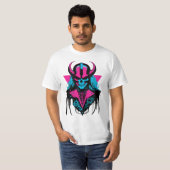 Kleurrijke Badass Zombie T-shirt (Voorkant volledig)