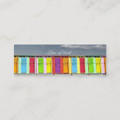 Kleurrijke badhutten bladwijzer visitekaartje (Achterkant)