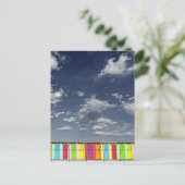 Kleurrijke badhutten briefkaart (Staand voorkant)