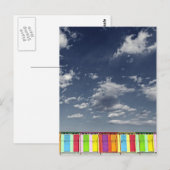 Kleurrijke badhutten briefkaart (Voorkant / Achterkant)