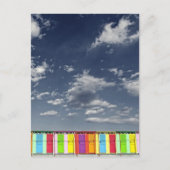 Kleurrijke badhutten briefkaart (Voorkant)