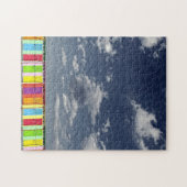 Kleurrijke badhutten Puzzle Legpuzzel (Horizontaal)