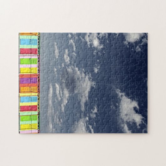 Kleurrijke badhutten Puzzle Legpuzzel (Horizontaal)