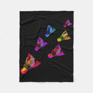 Kleurrijke Badminton Shuttle Art Sports Fleece Deken
