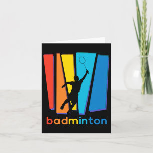 Kleurrijke Badminton Shuttle Art Sports Kaart