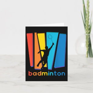 Kleurrijke Badminton Shuttle Kunst Sporten Kaart