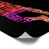 Kleurrijke Badminton Speler _ Shuttle Racket _ Bad Poster (Hoek)